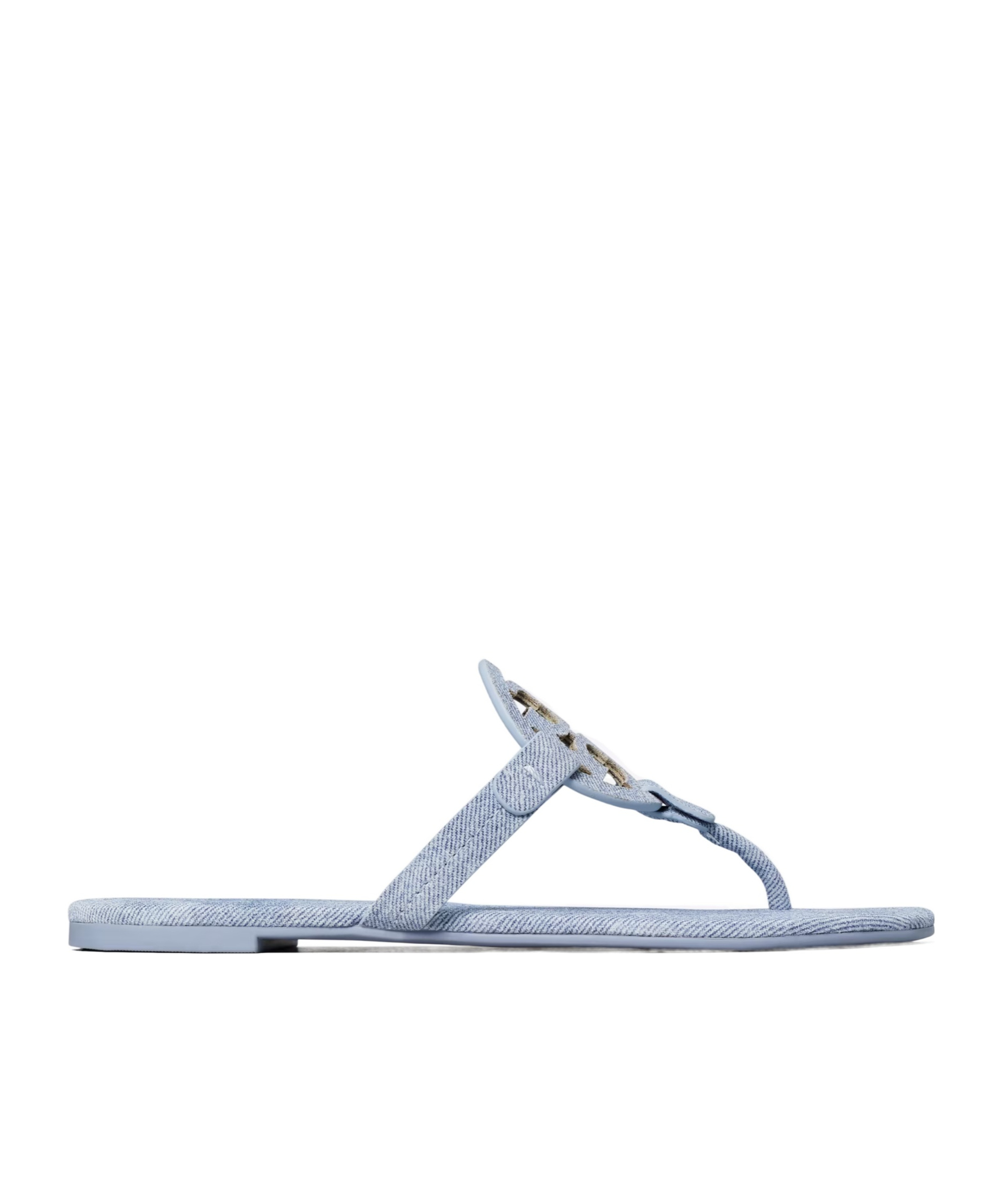 Tory Burch Miller Printed Suede Sandal In Blue