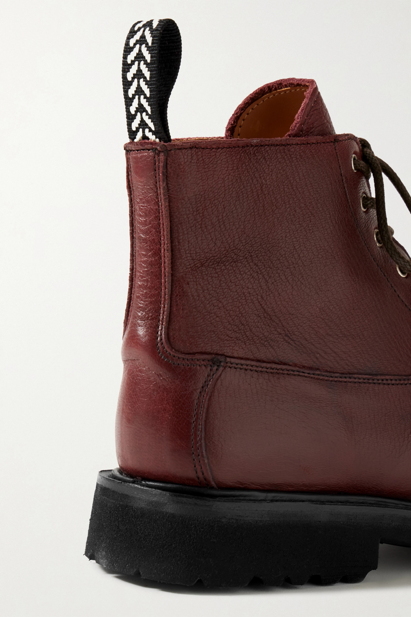 Gabriela Hearst X Tricker's Lace-up Ankle Boots In Burgundy