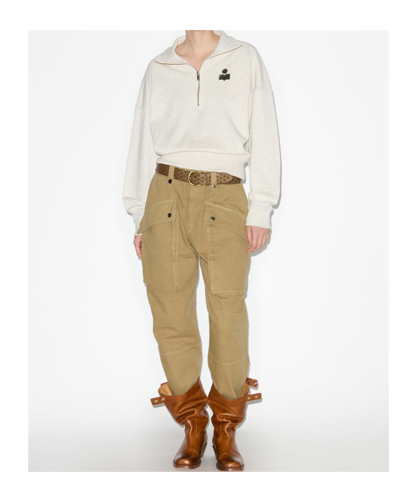 Isabel Marant Étoile Ross Logo-print Sweatshirt In White
