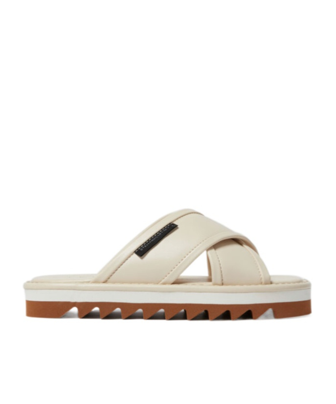 Stella Mccartney Logo-patch Slides In White