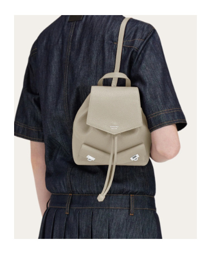 Ferragamo Multipocket Mini Backpack In Gray