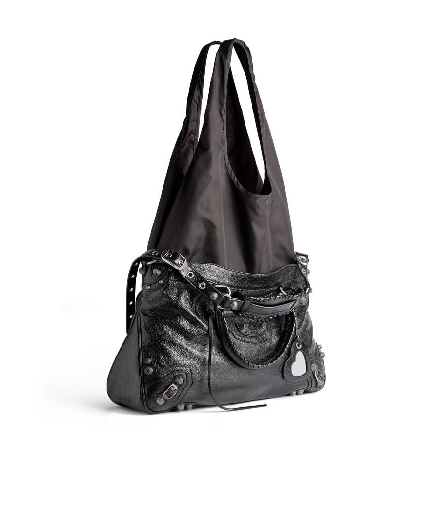 Balenciaga Le Cagole Tote Xl Plus  In Black In Black