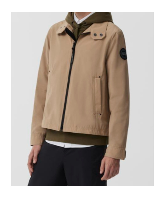 Shop Canada Goose Logo Patch Zip-up Jacket In Nude