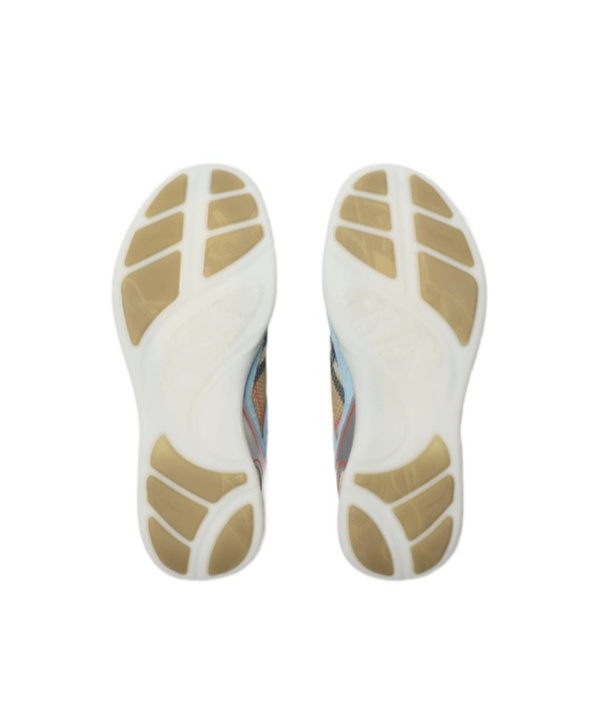 Burberry Check Matrix Sneakers In Sand