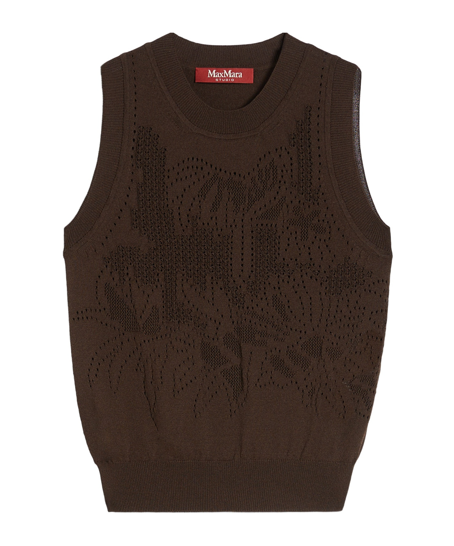 Max Mara Sleeveless Top In Brown