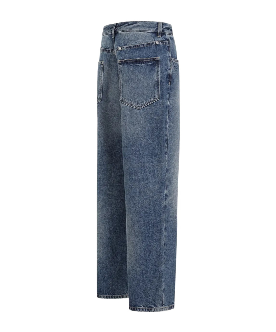 Givenchy Logo Plaque Straight-leg Jeans In Blue