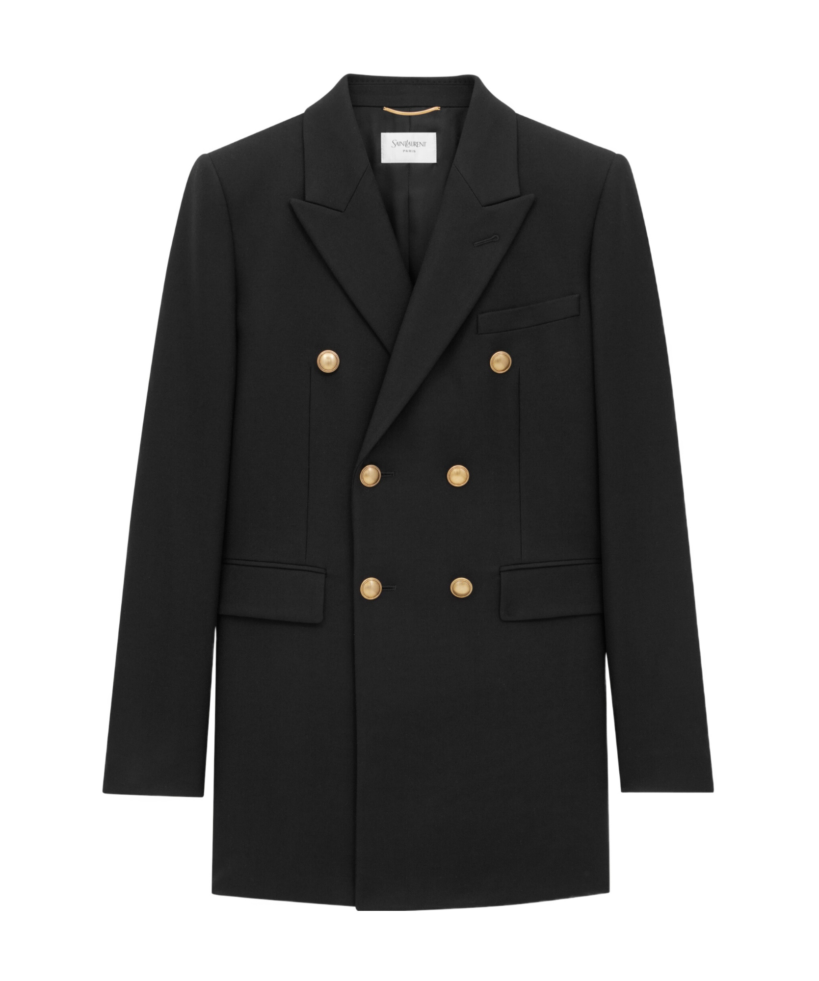 Saint Laurent Long-sleeved Suit Jacket In Black