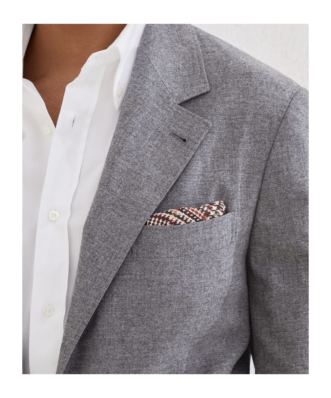 Brunello Cucinelli Flannel Blazer In Gray