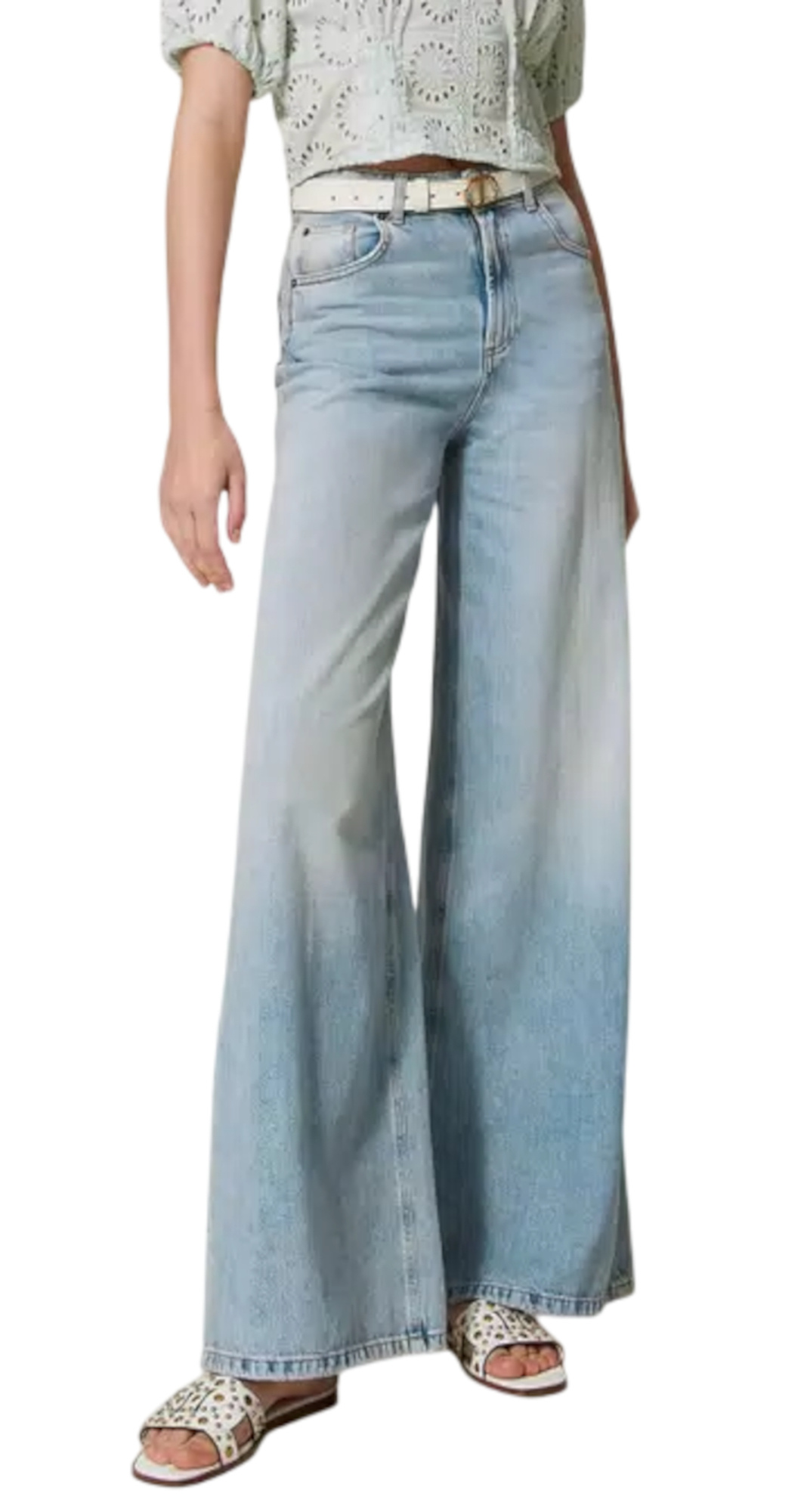 Shop Twinset Logo-patch Jeans