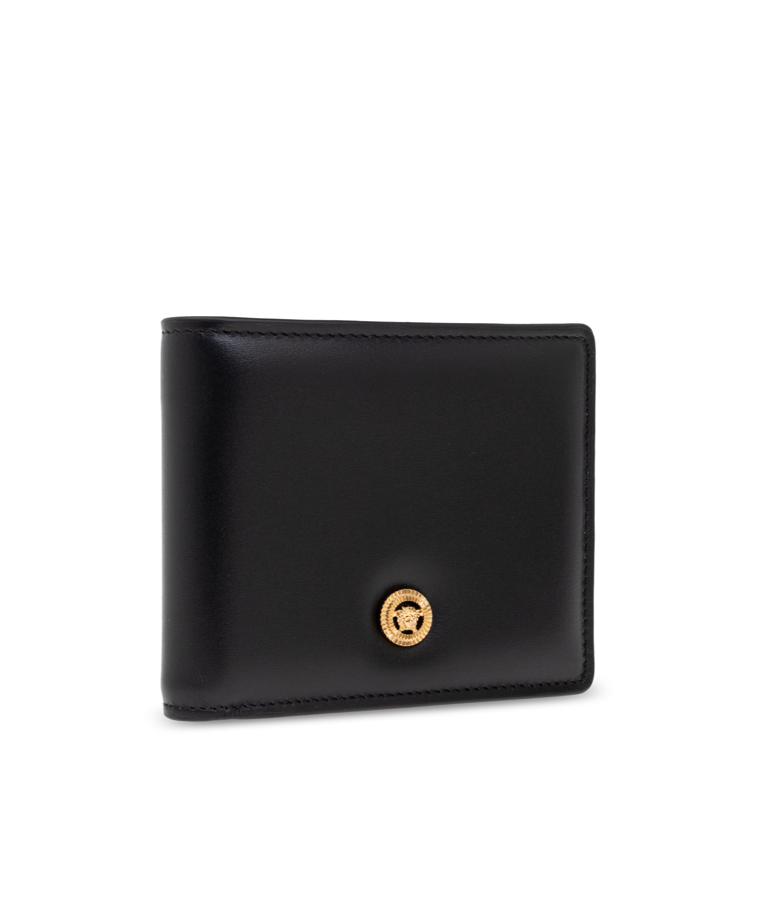 Versace Logo Wallet In Black