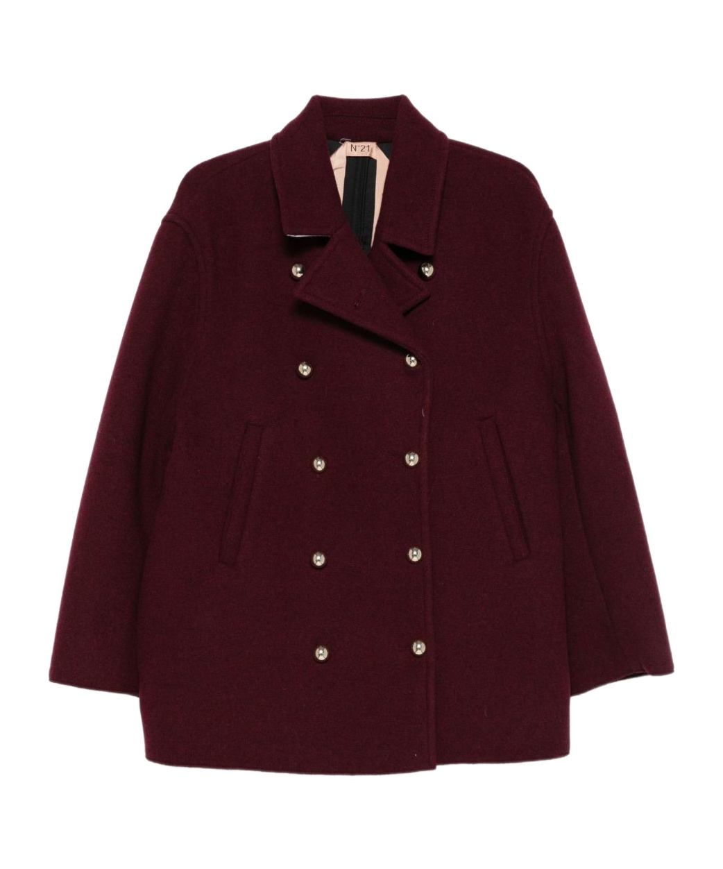 N°21 N21 Double-breasted Coat In Purple