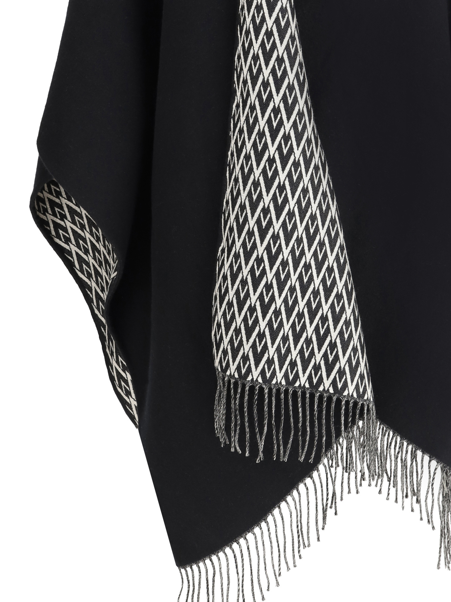 Valentino Toile Iconographe Poncho In Black