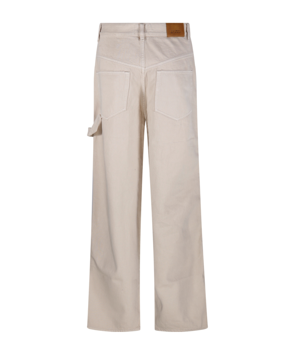 Isabel Marant Étoile Isabel Marant Etoile Ophra Loose Fit Fine Denim Jeans In Nude
