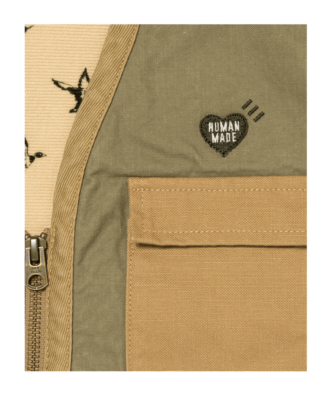 Human Made Zippered Vest In Nude