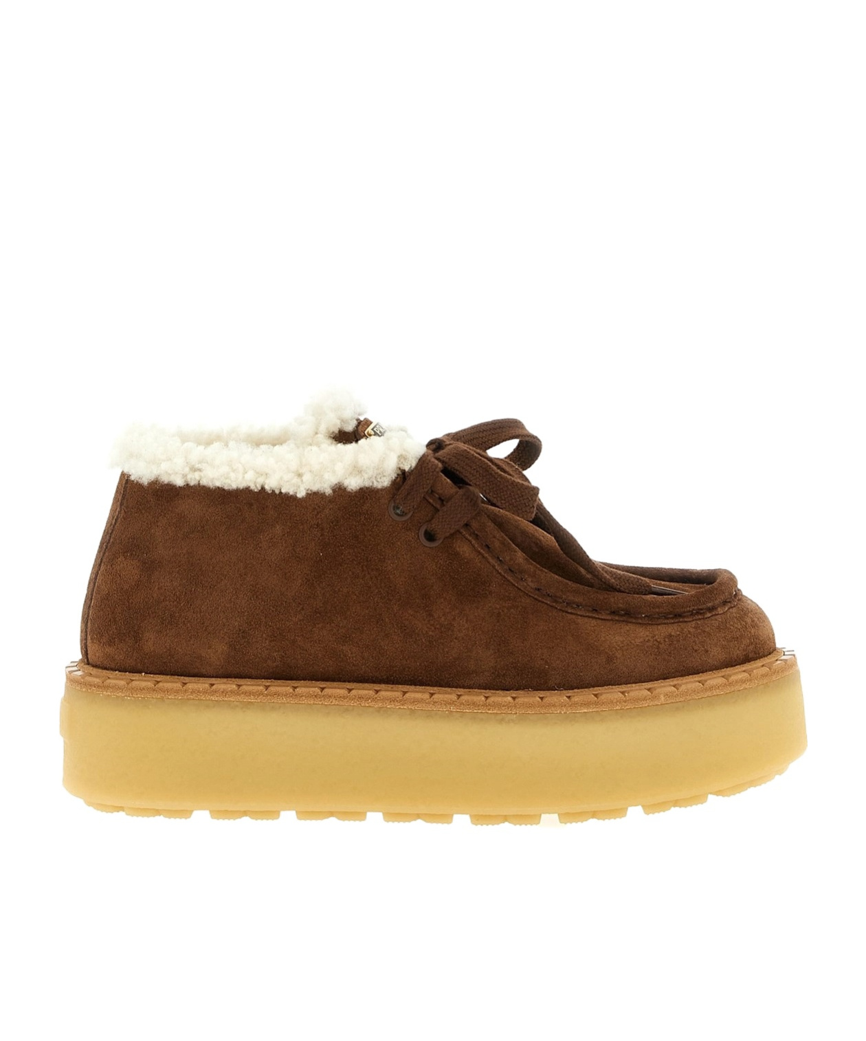 Prada Lace-up Casual In Brown