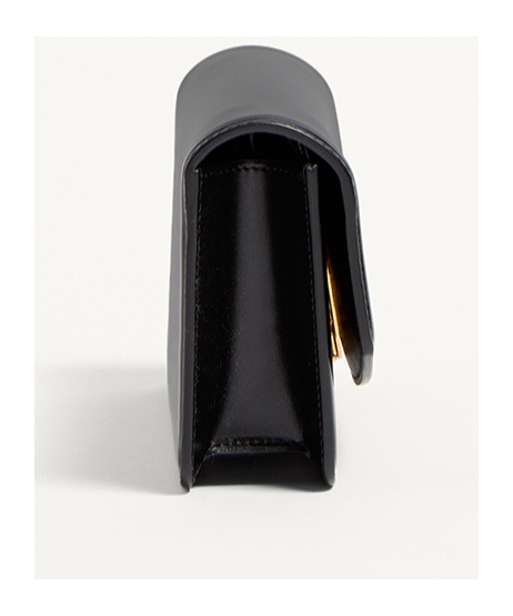 Valentino Garavani Garavani Vain Clutch Bag In Shiny Calfskin Woman Black Uni In Black