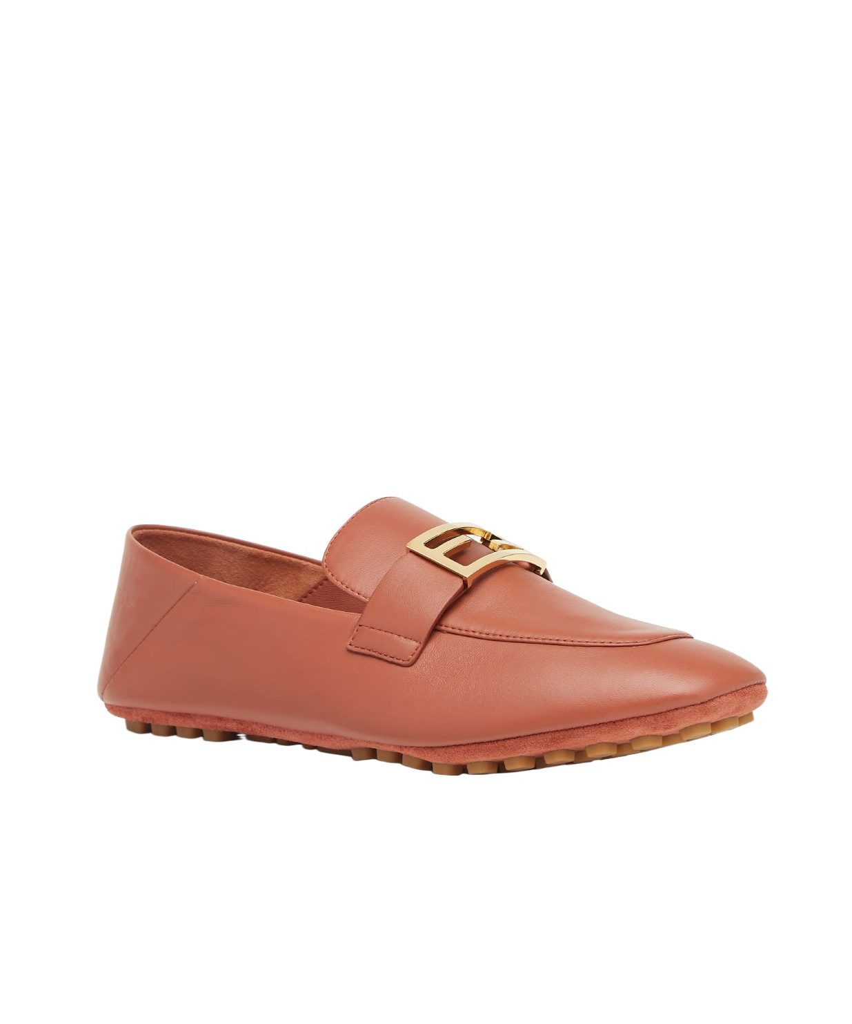 Fendi Baguette Driving Shoes In Brown