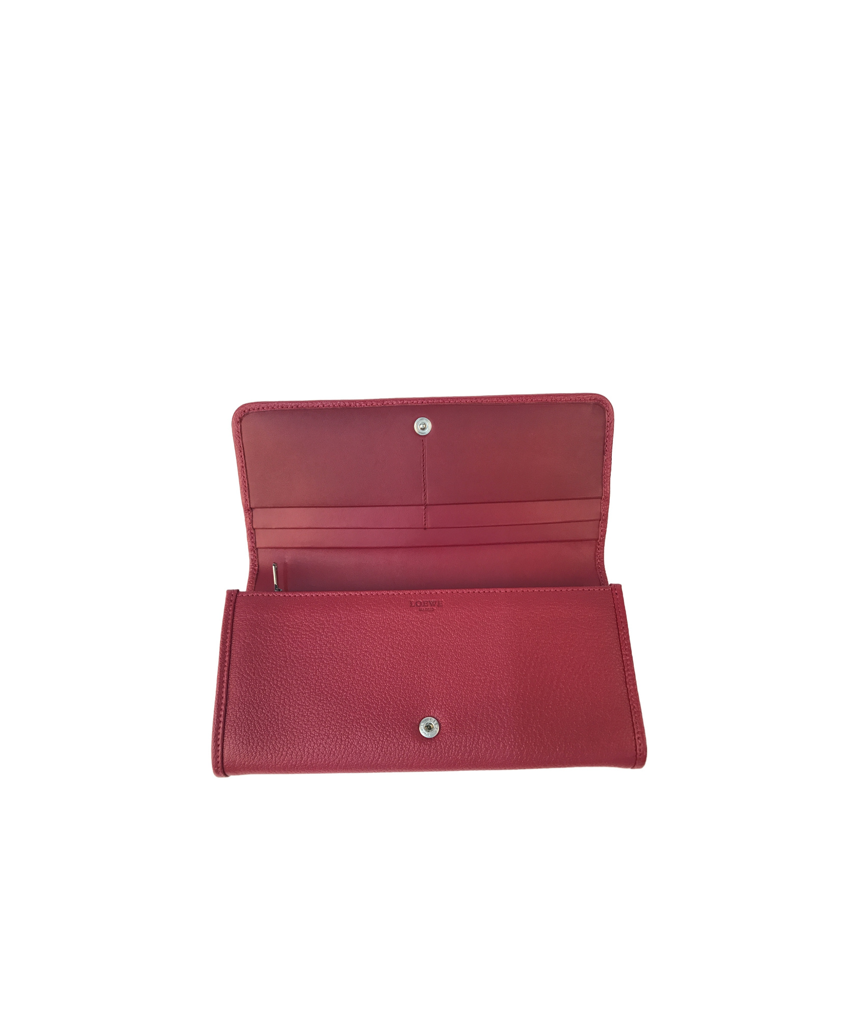 Loewe Logo Long Wallet In Red