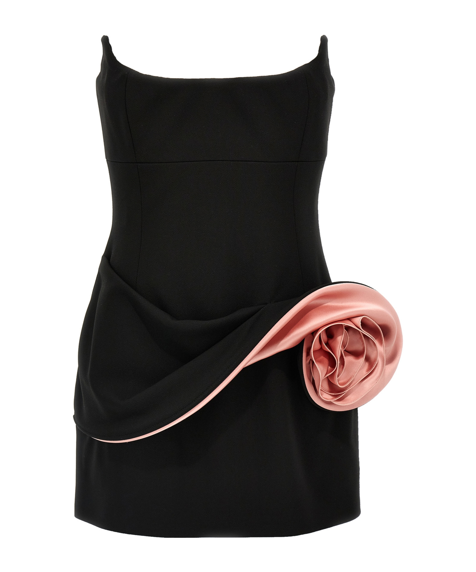 Shop Magda Butrym Strapless Mini Dress In Black