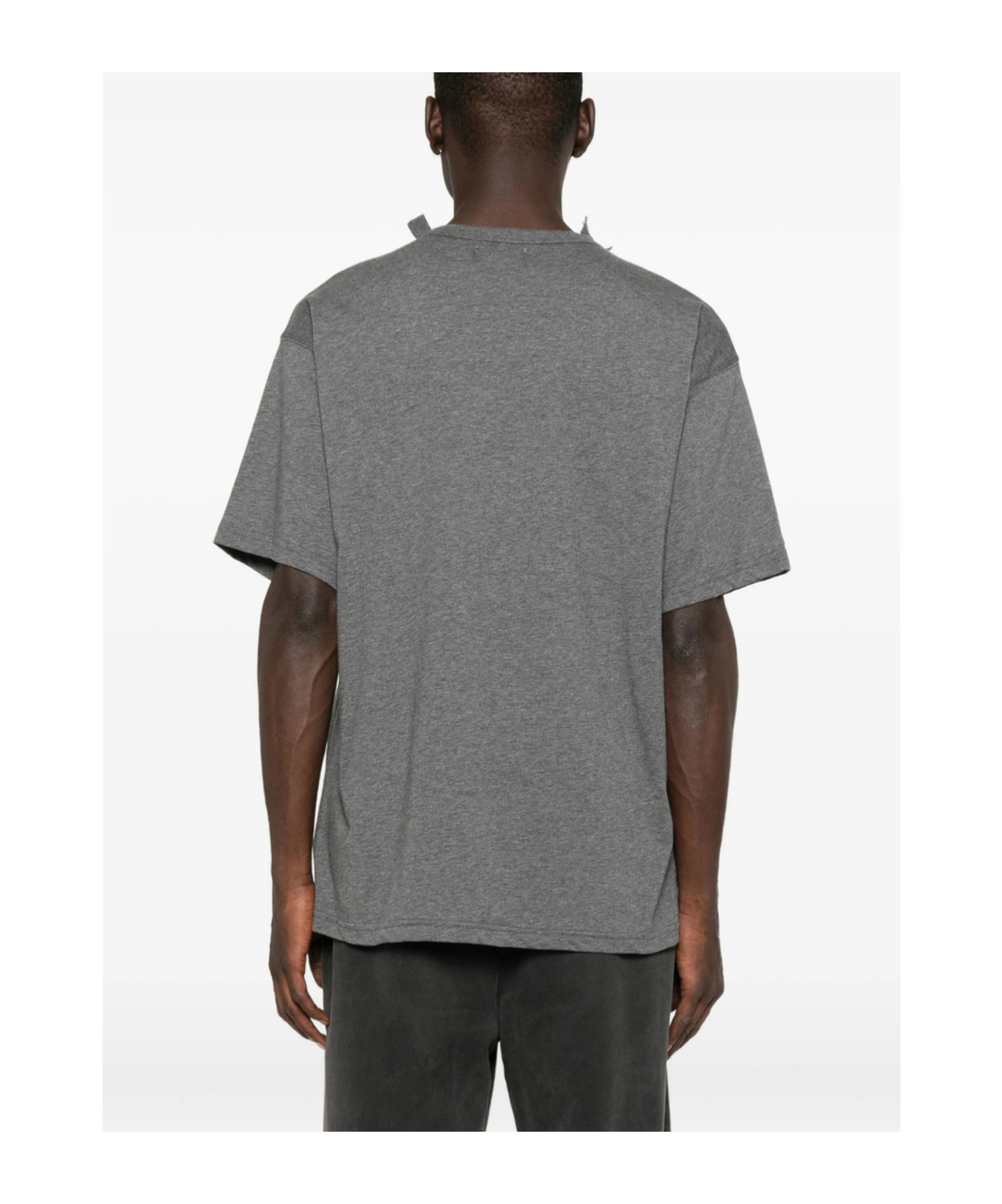 Magliano Graphic Print Short Sleeve Crew Neck T-shirt In Gray
