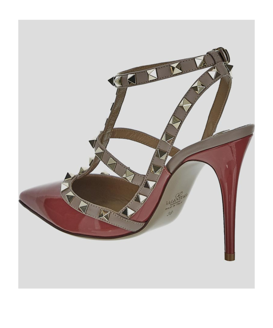 Valentino 100mm Rockstud Crystal-embellished Pumps In Brown