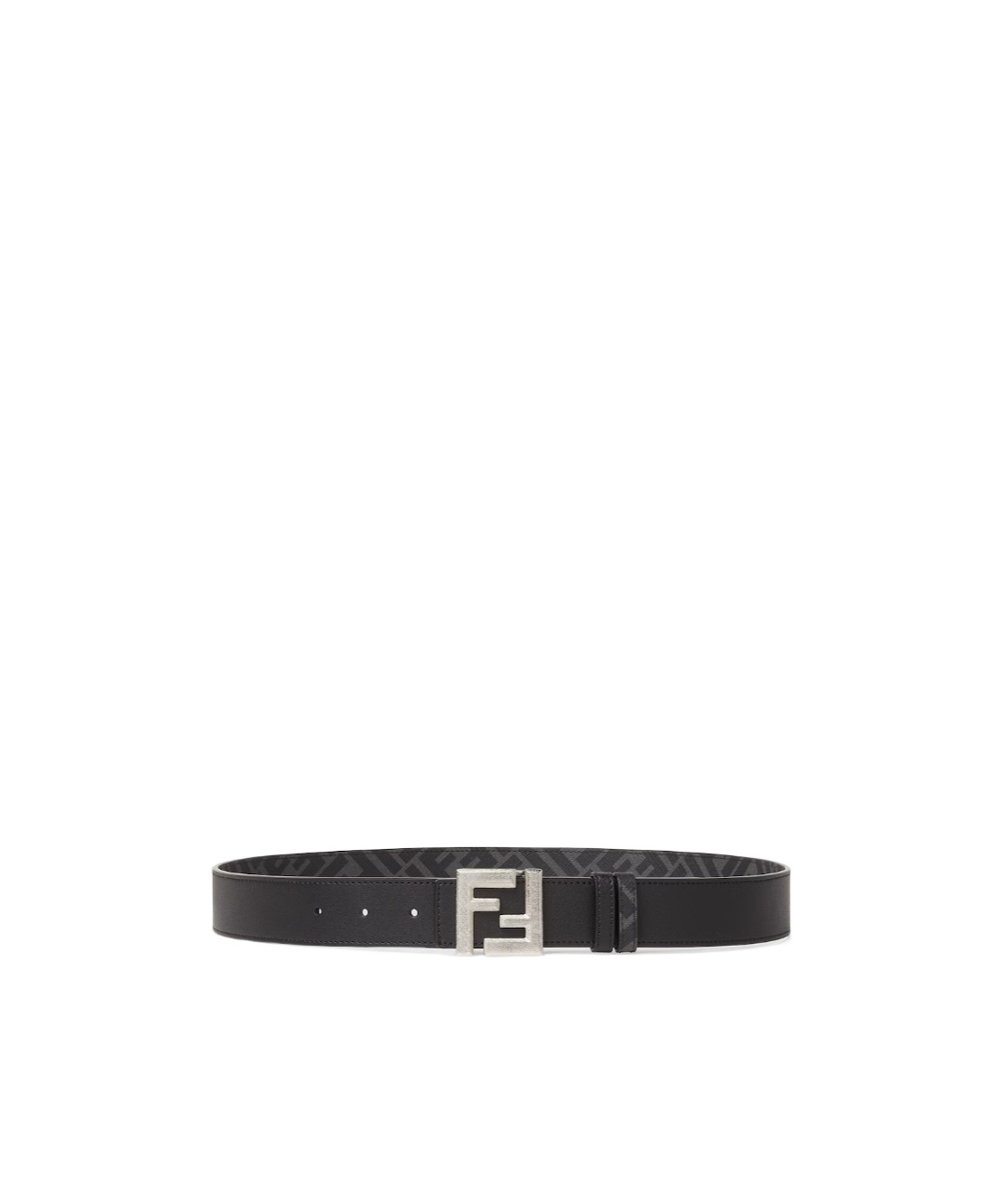 Fendi Squared Ff Belt In Black