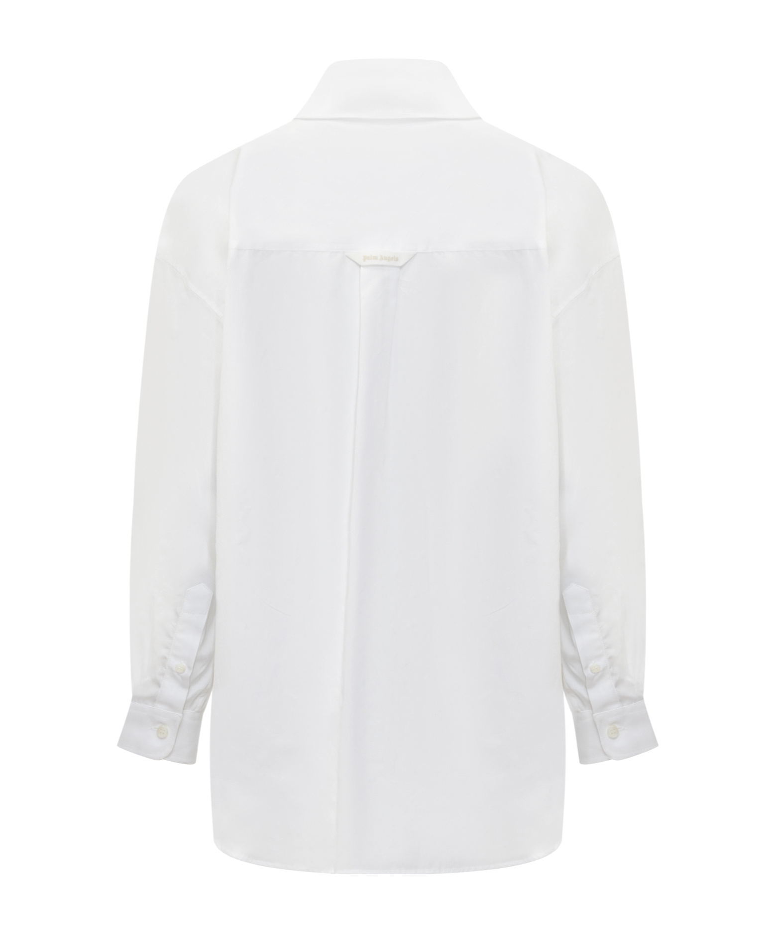 Palm Angels Monogram Embroidered Loose Shirt In White