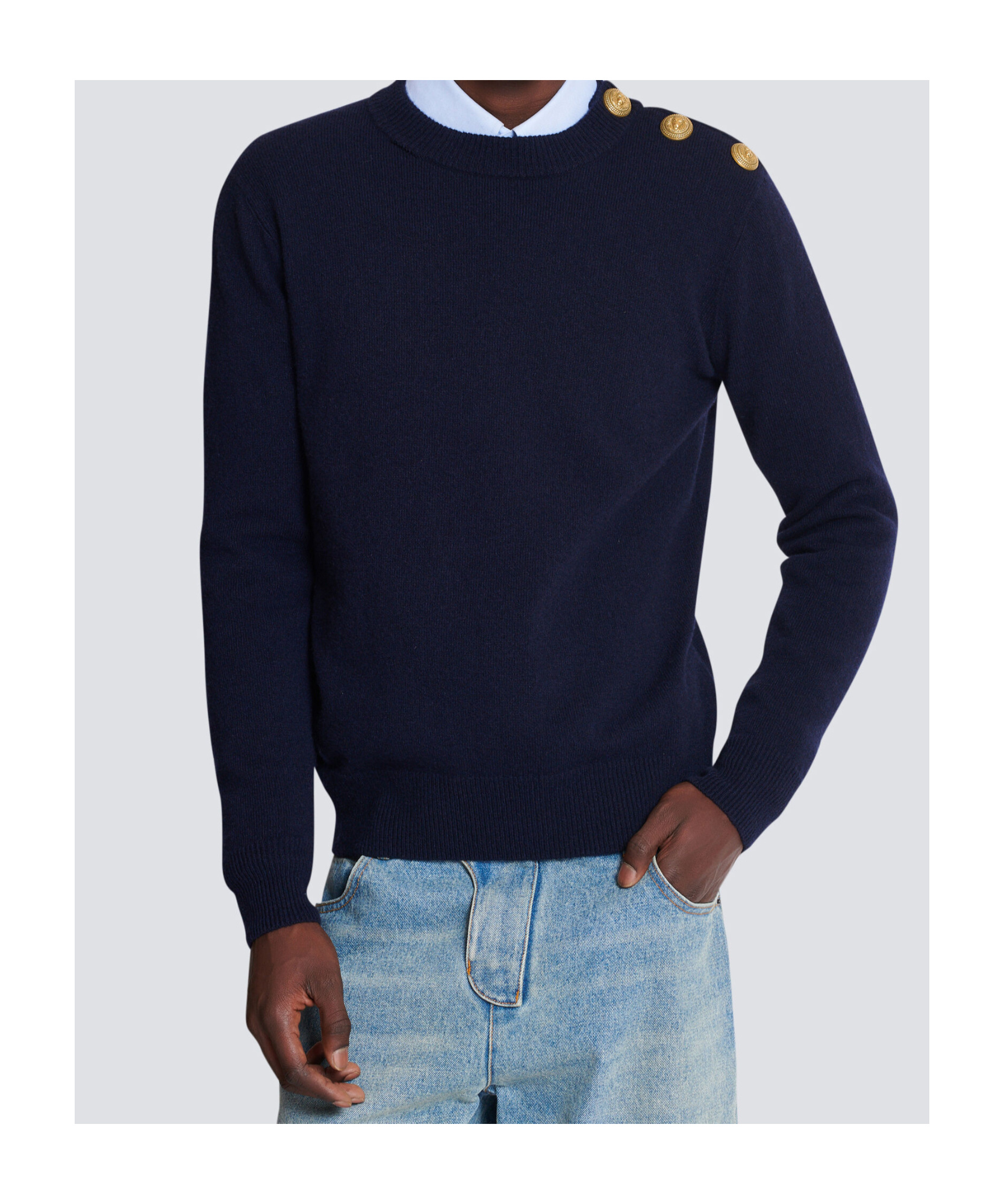 Shop Balmain Eco-cashmere Jumper