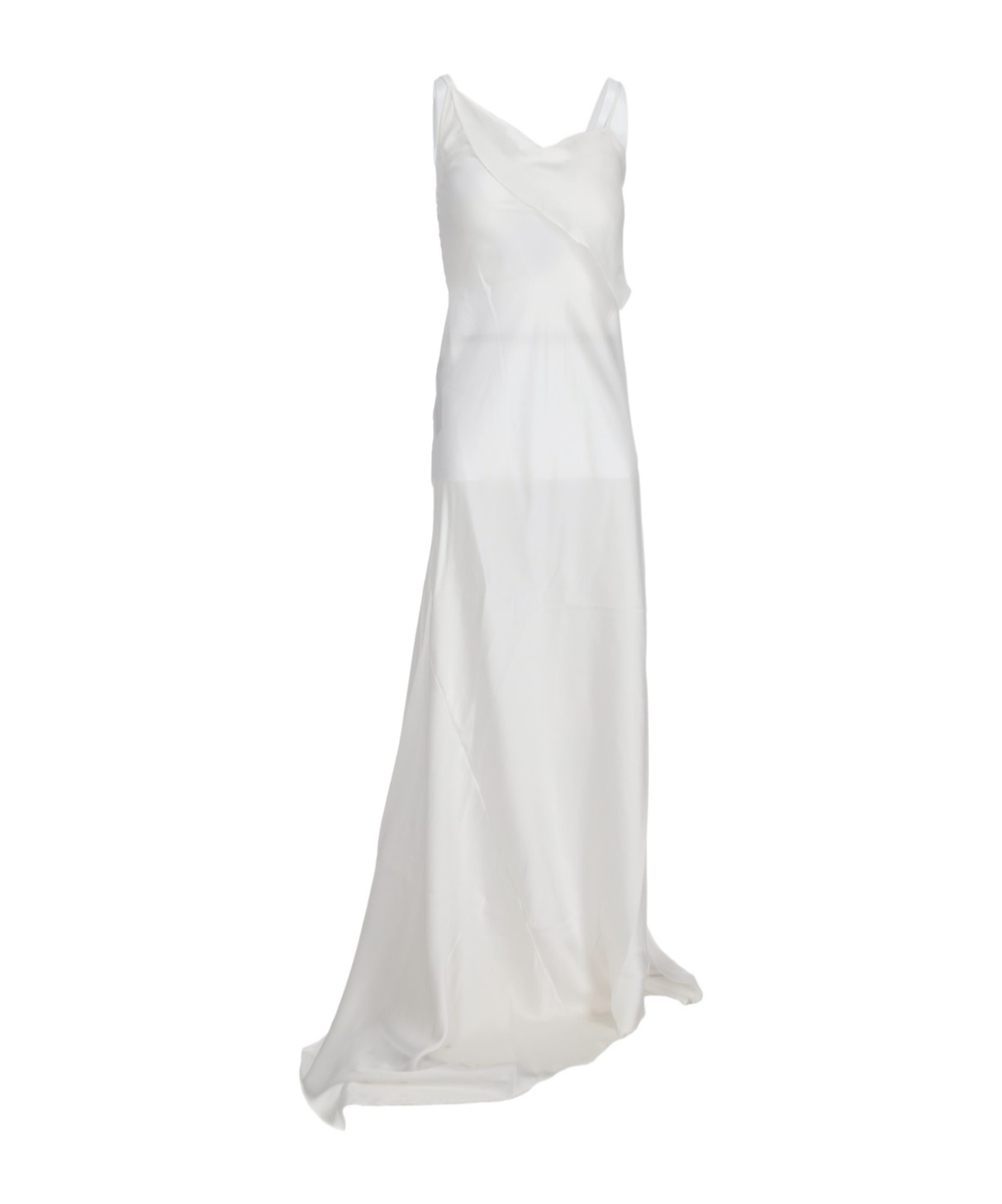 Ann Demeulemeester Aaricia Long Bias Slip Dress In White