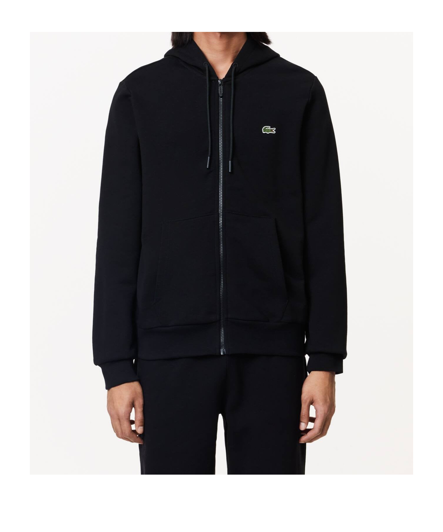 Lacoste Hooded Sweater In Black