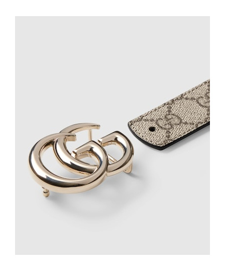 Gucci Reversible Gg Marmont Belt In Blue