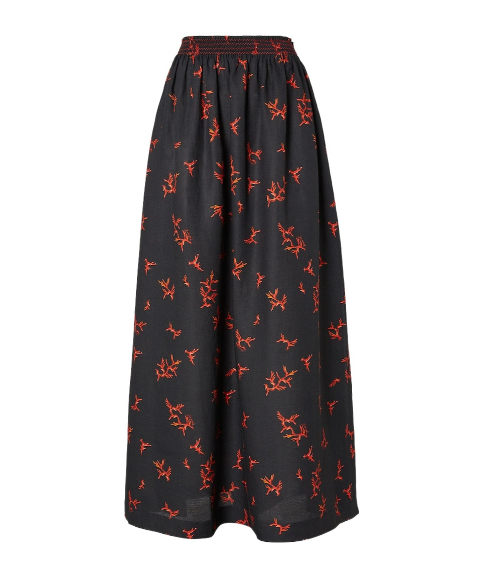 Fendi Black Linen Skirt