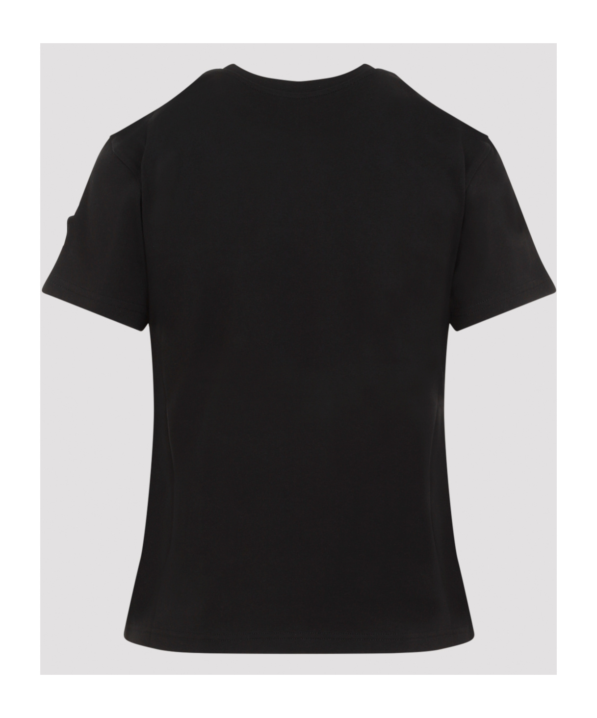 Moncler Logo Embellished Crewneck T-shirt In Black