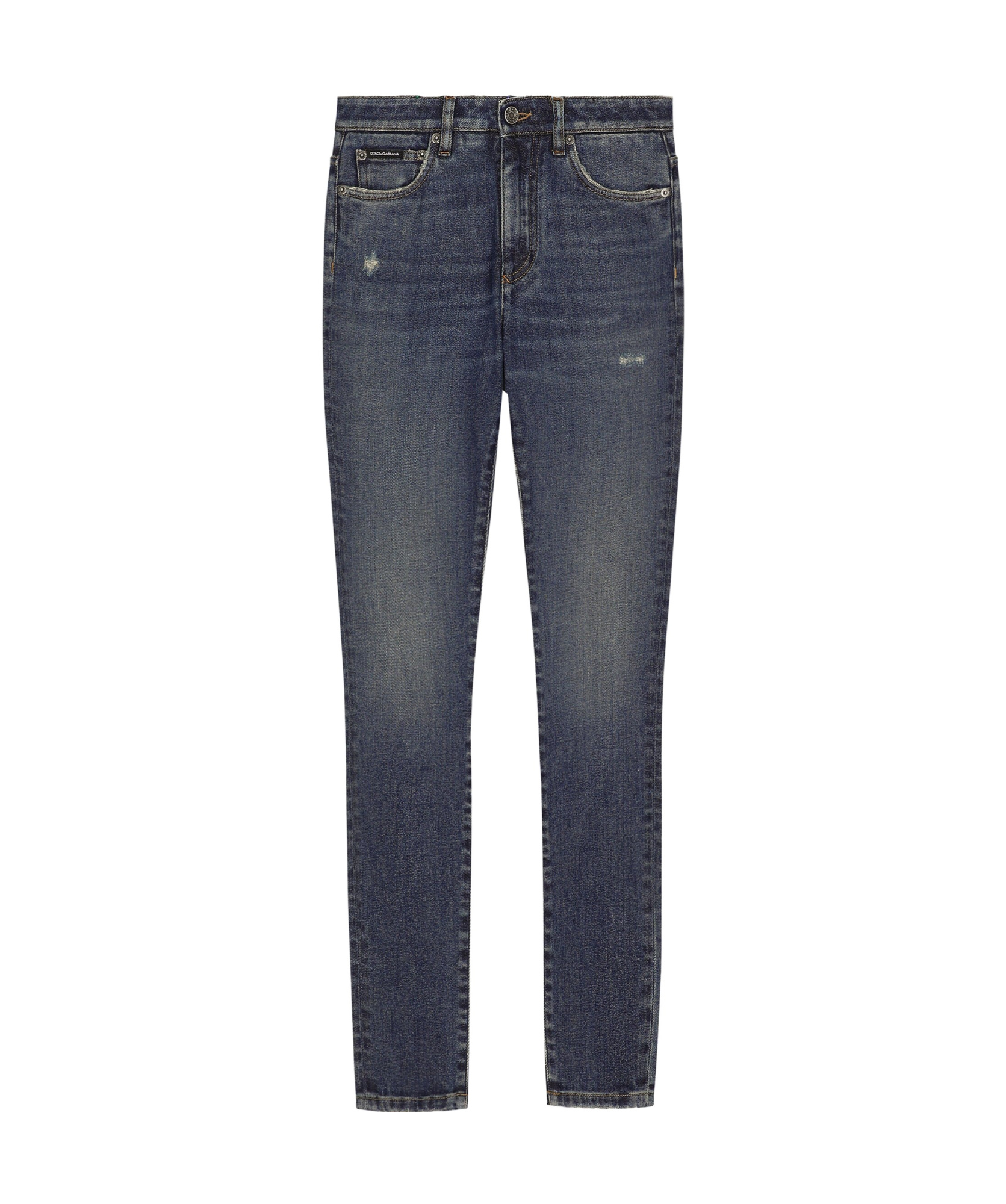 Dolce & Gabbana Skinny Cotton Denim Audrey Jeans In Black