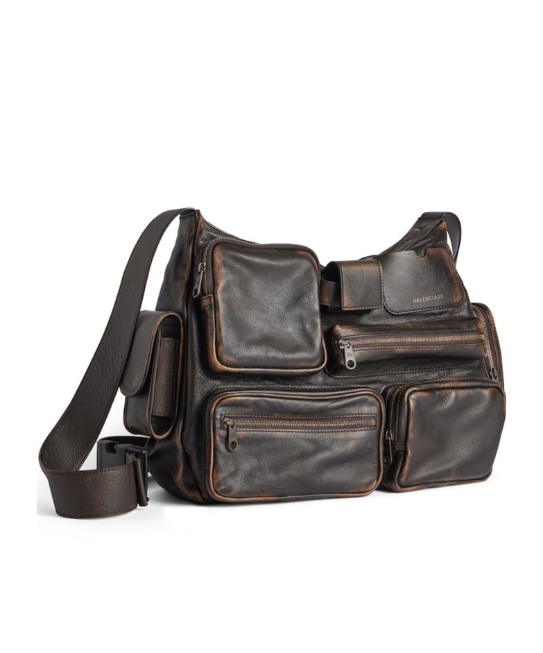 Balenciaga Superbusy Messenger Bag In Brown