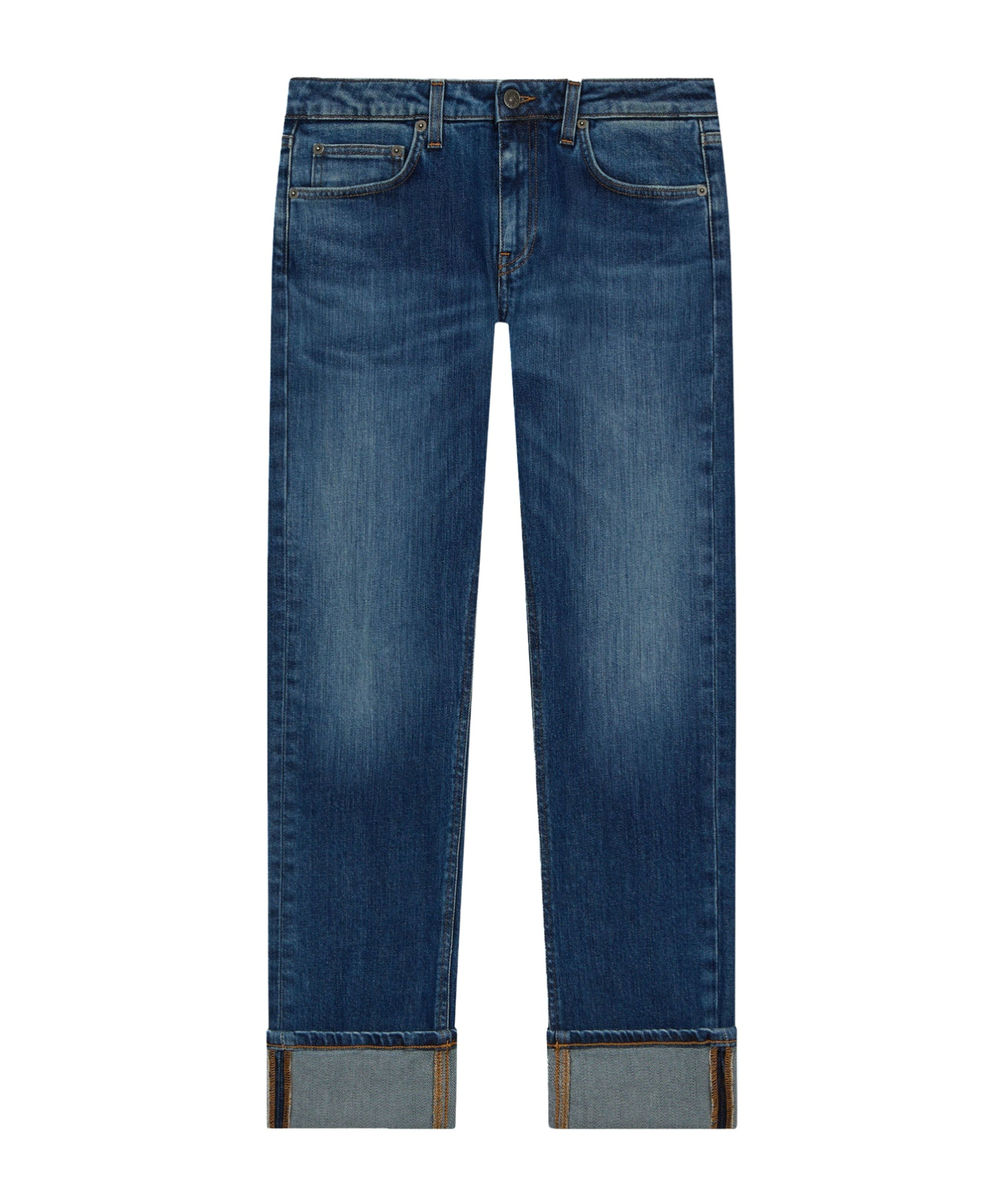 Dondup Button-fly Straight-leg Jeans In Blue