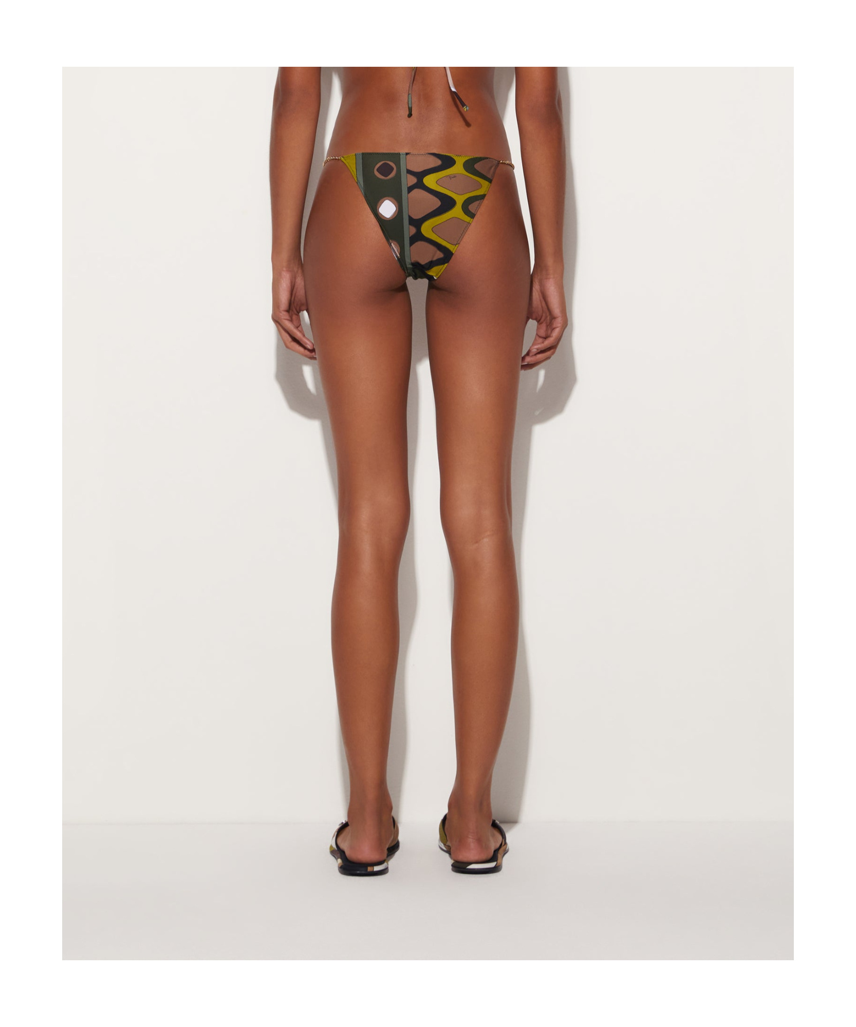 Pucci Vivara-print Bikini Bottoms In Green