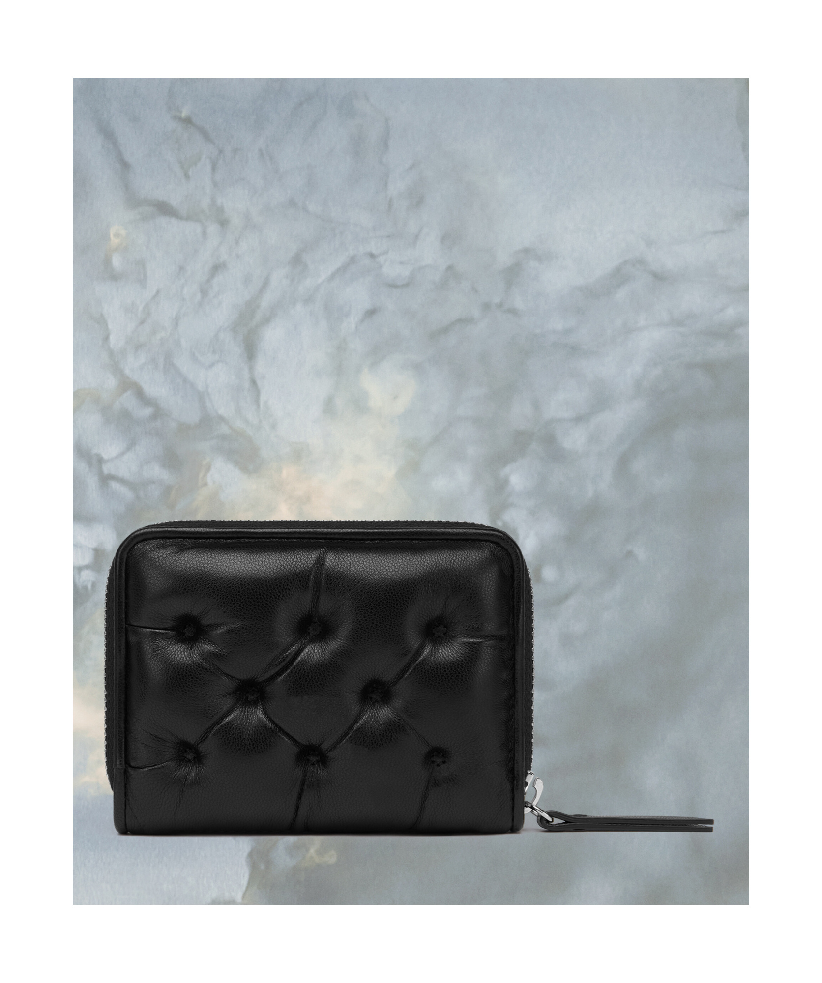 Maison Margiela Numbers-motif Padded Leather Coin Pouch In Black