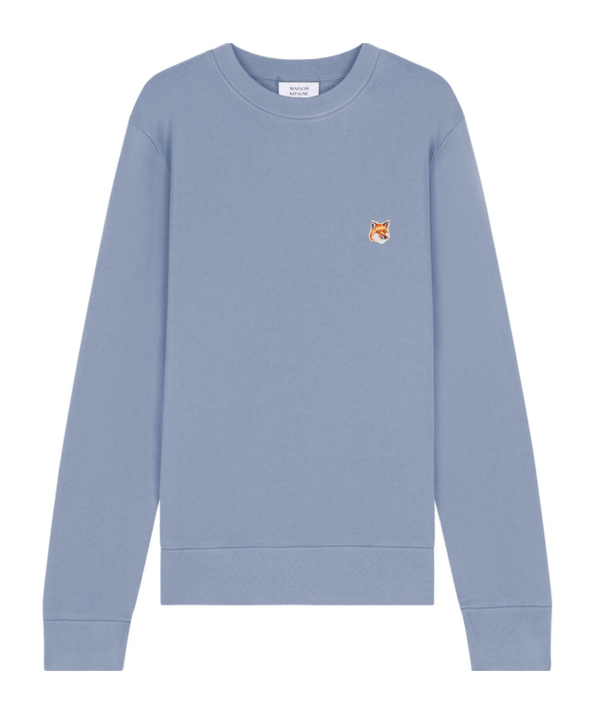 Maison Kitsuné Fox Head Patch Regular Sweater In Blue