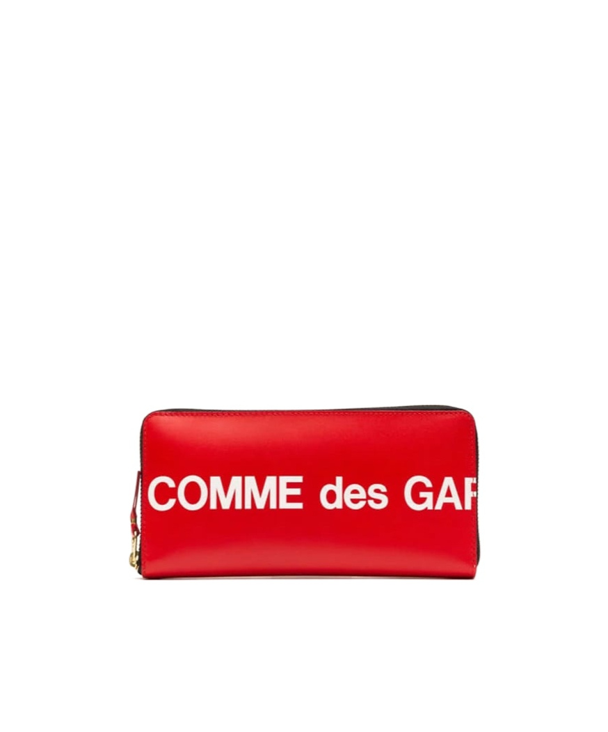 Comme Des Garçons Big Logo Wallet In Gray