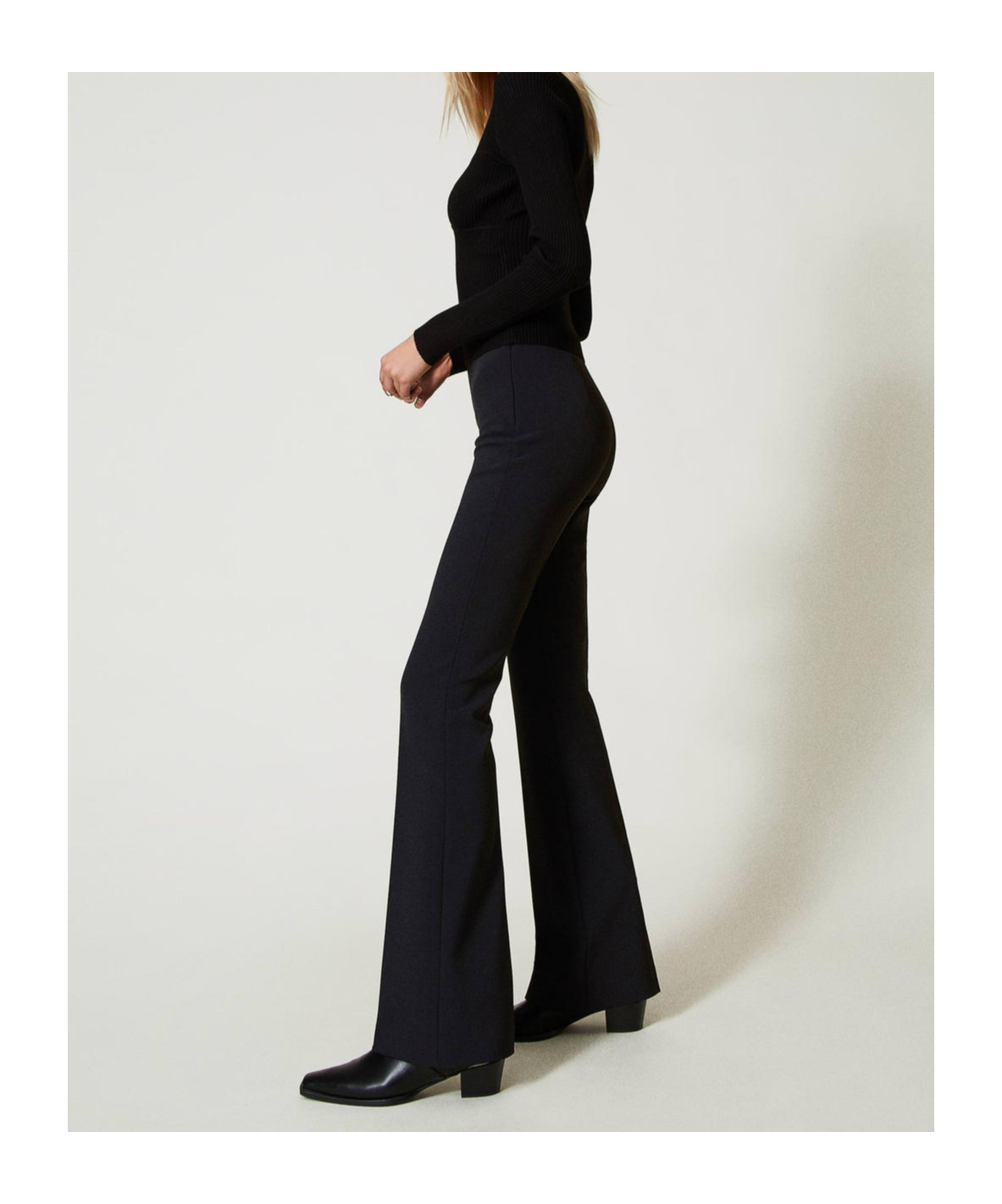 Twinset Bootcut Trousers In Black