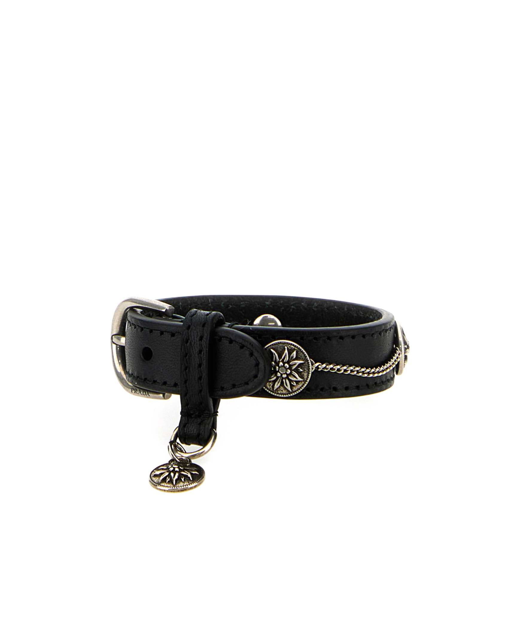 Prada Bracciale In Pelle Nera  Donna In Black