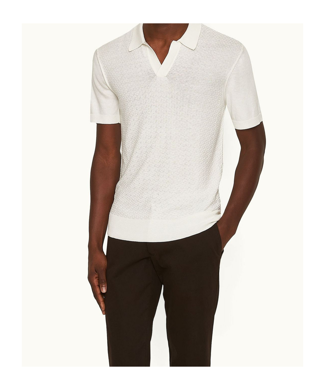 Orlebar Brown Short-sleeved Polo Shirt In White