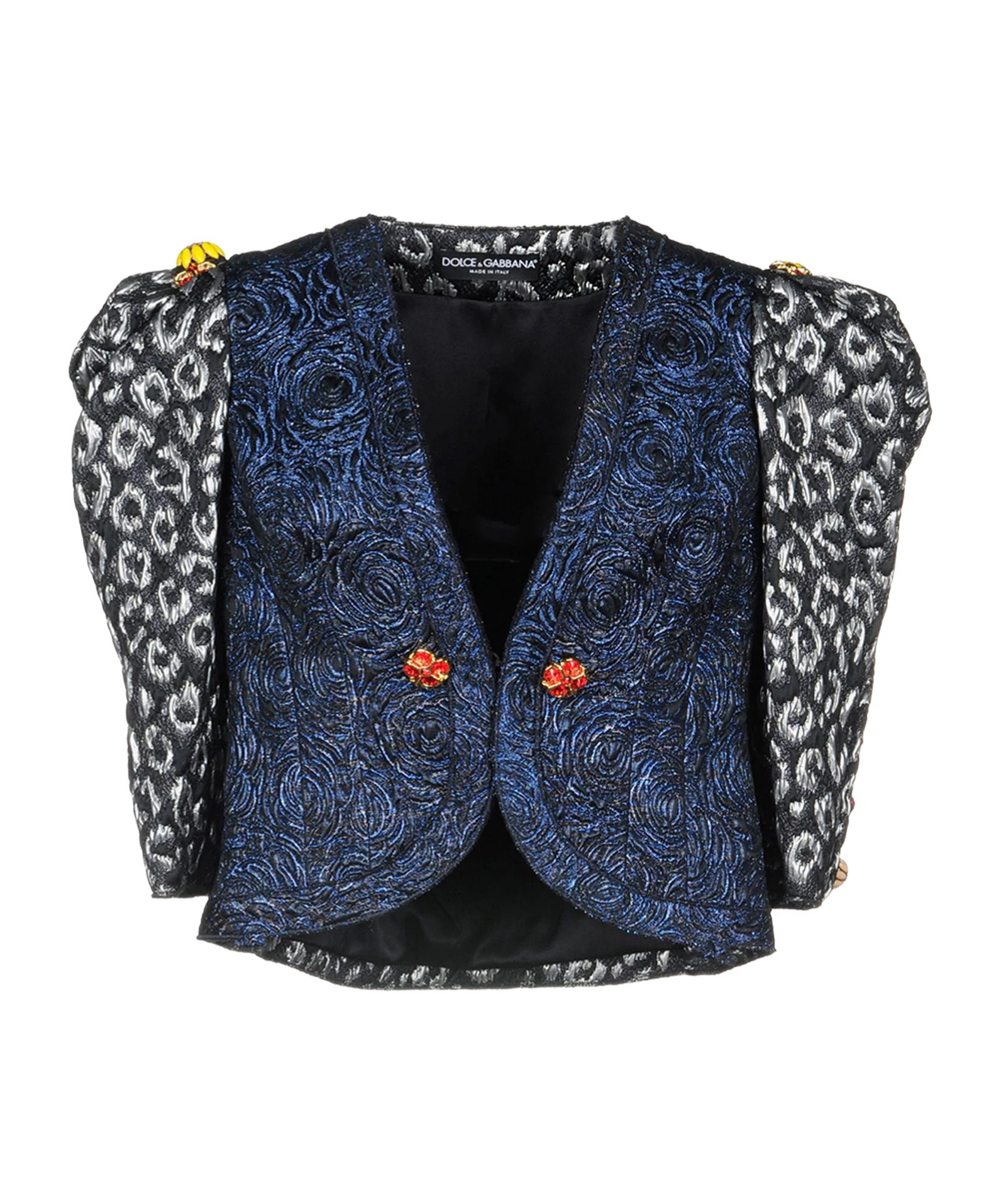 Dolce & Gabbana Printed Blazer In Blue