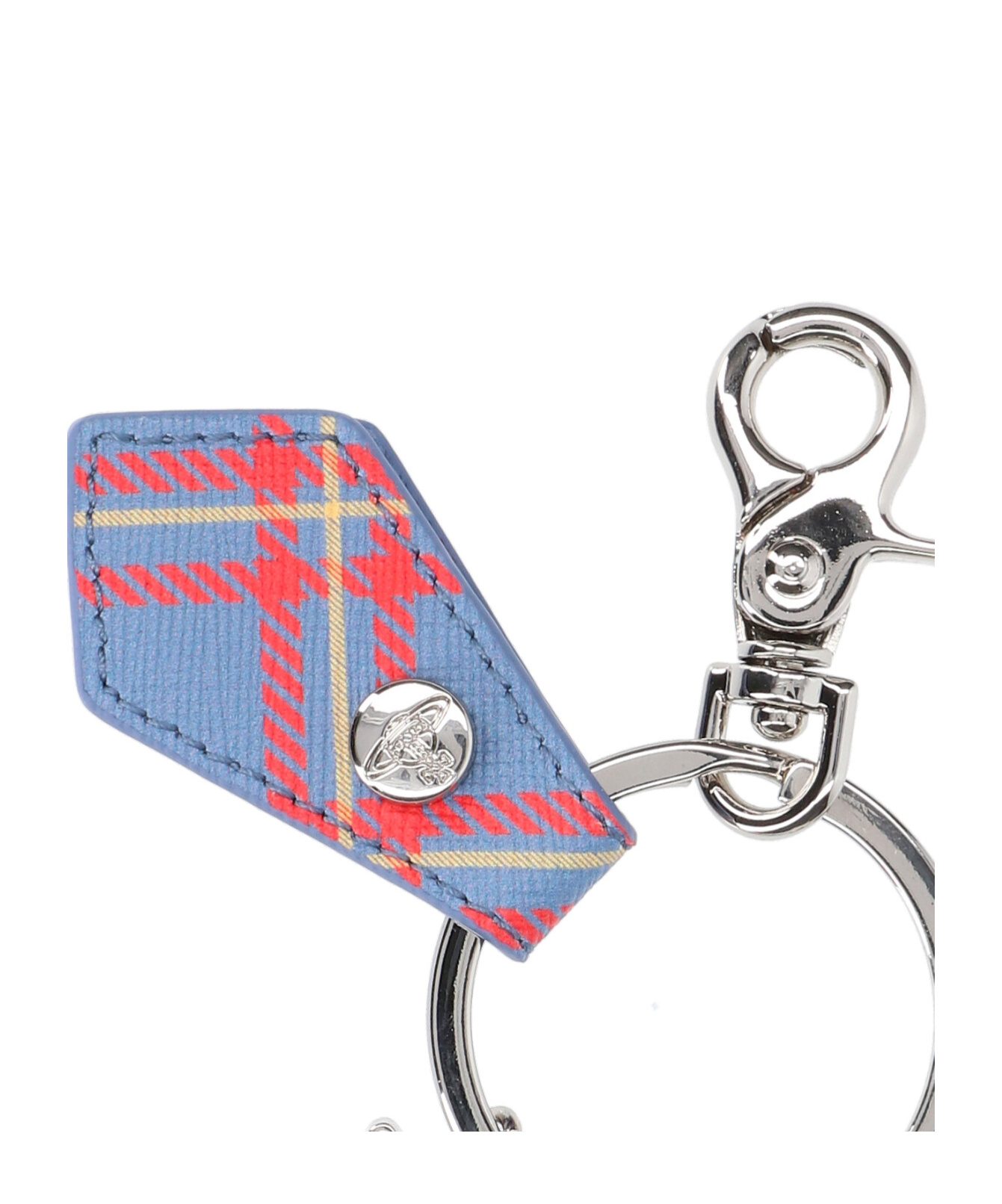 Vivienne Westwood Orb Keyring Plaid Detail In Multicolor