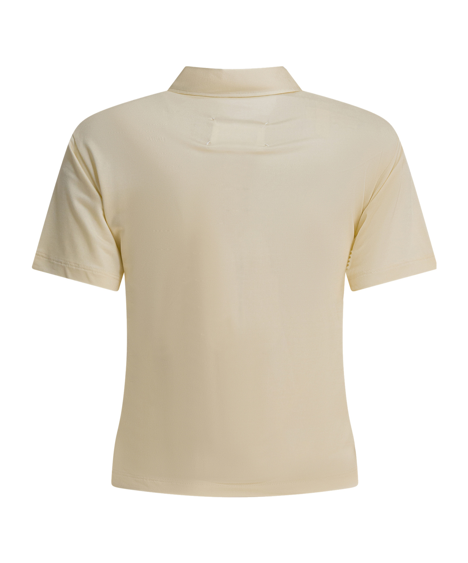 Maison Margiela Short Sleeved Buttoned Polo Shirt In Neutral