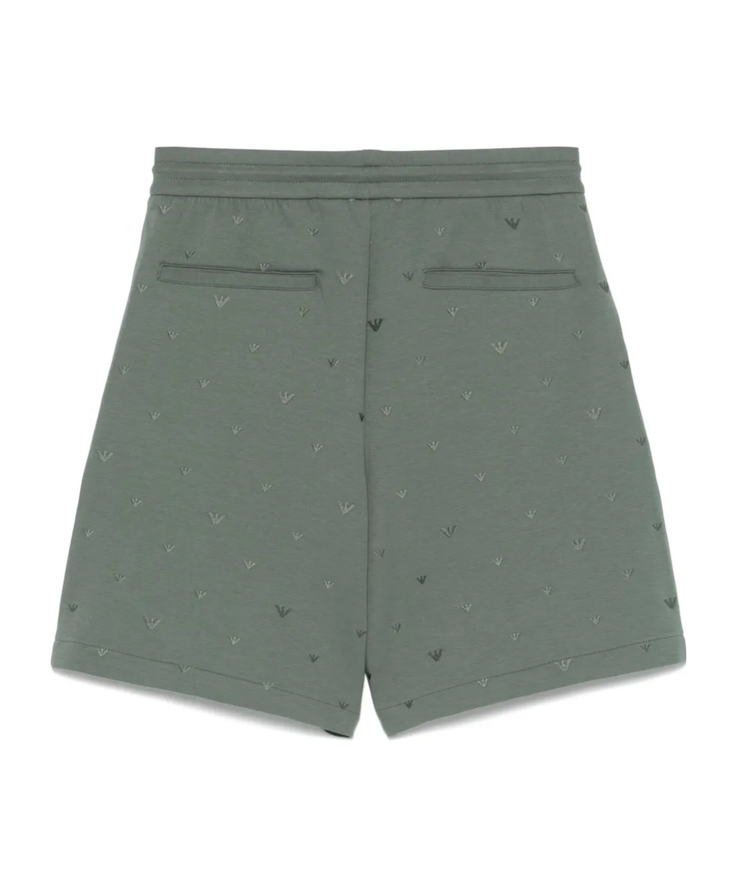 Emporio Armani Elastic Waist Shorts In Gray