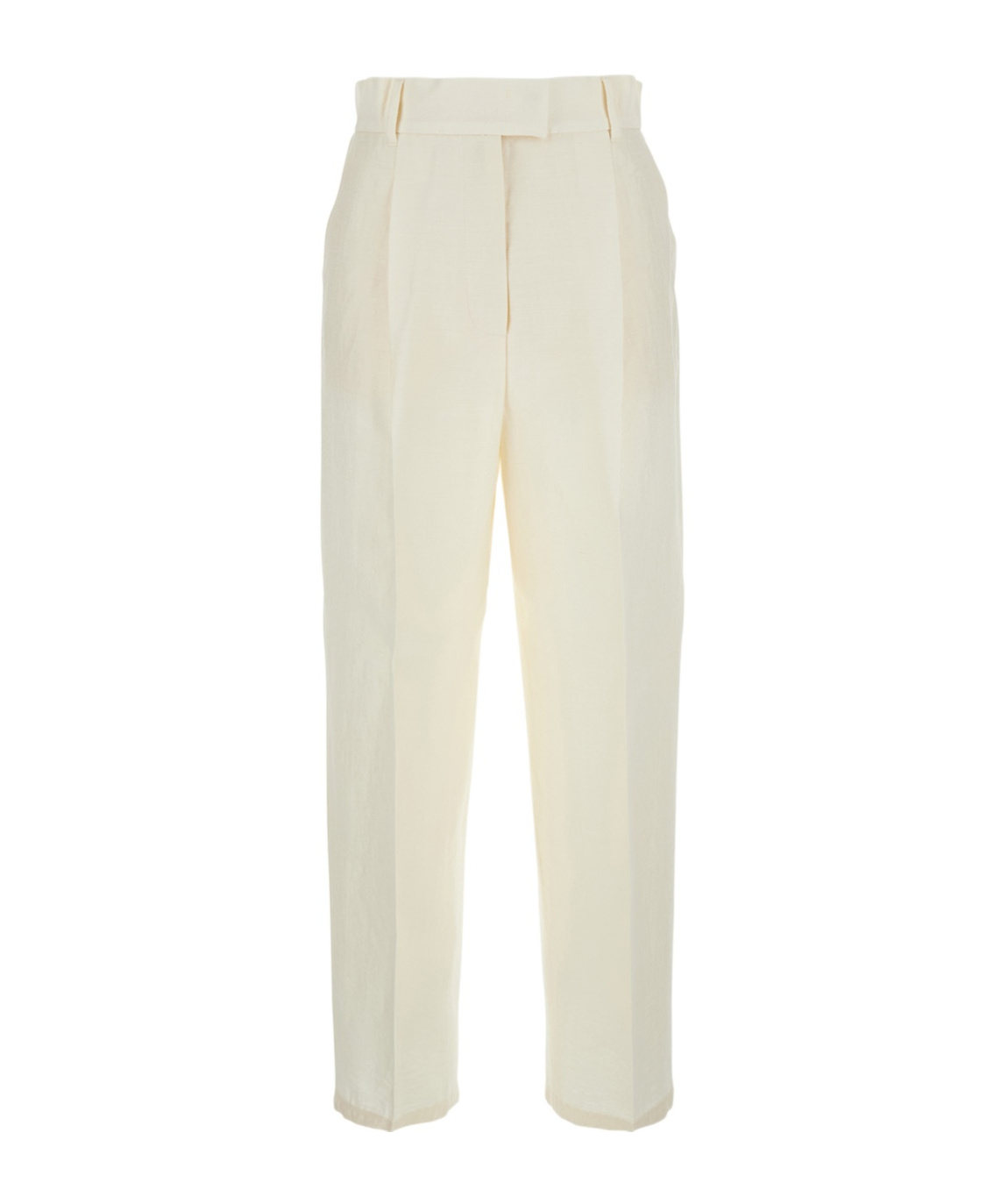 Max Mara Pleated Casual Pants In White