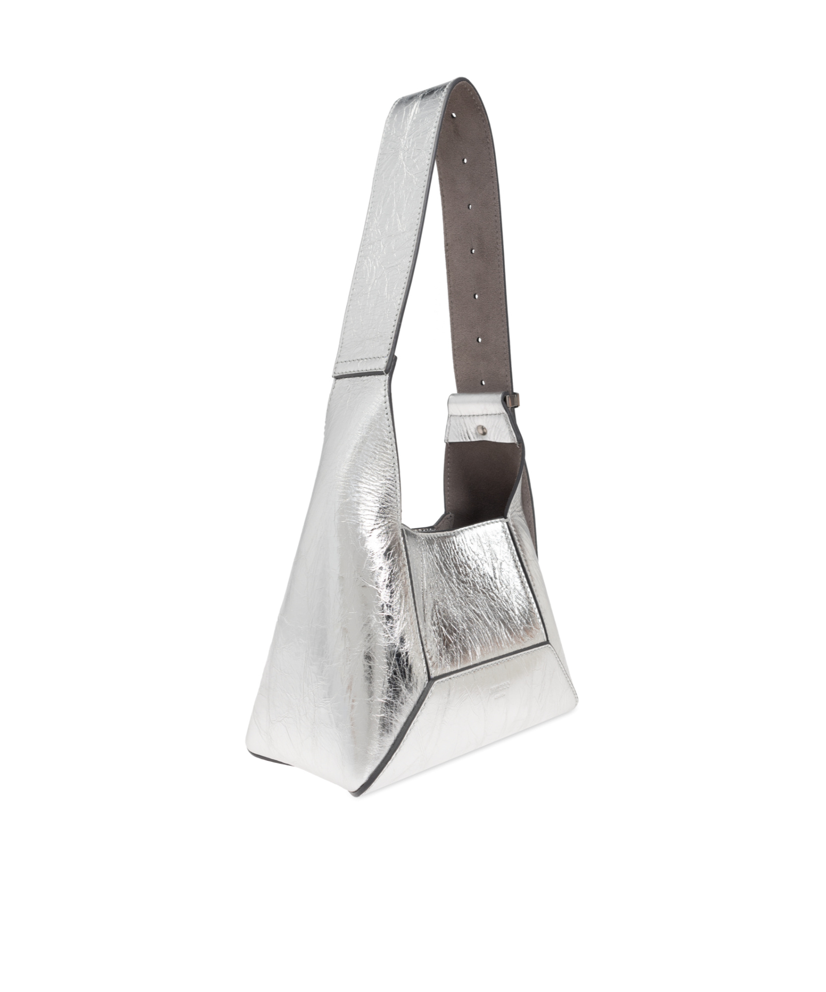 Jimmy Choo Small Diamond Leather Hobo Bag In White