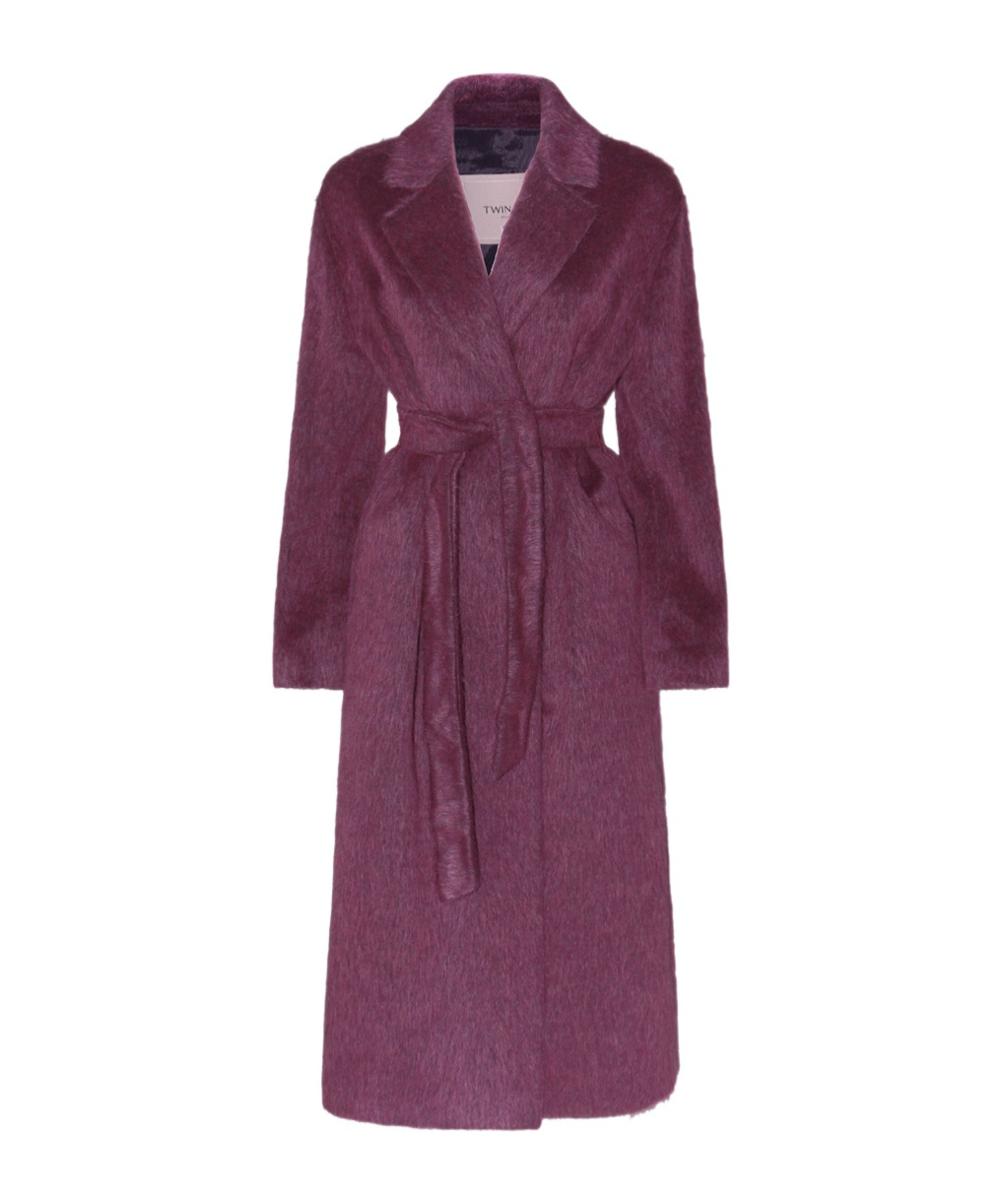 Twinset Classic Coat In Purple